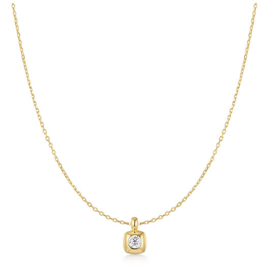  Tide Echo - Link necklaces - Silver / 14kt GP - Zirconia - 45cm